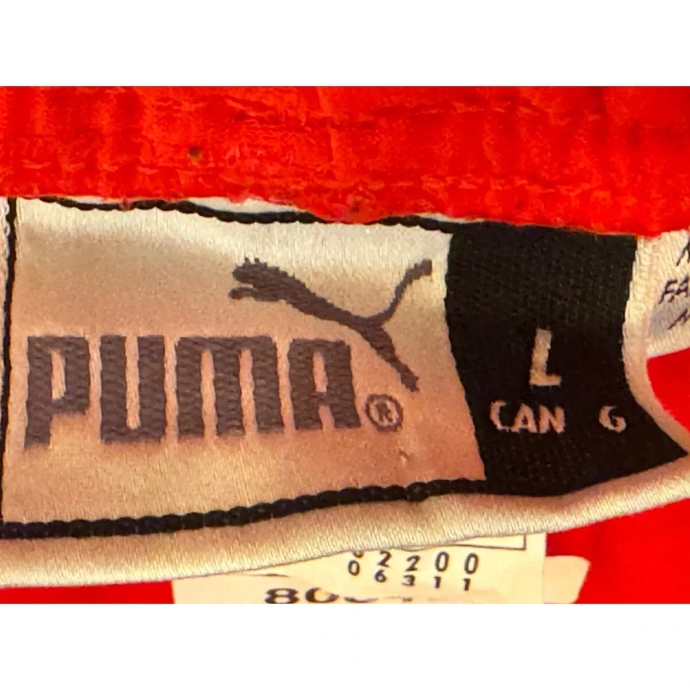 Vintage Y2K Puma Red Track Pants Mens Large Side Stripe Athletic Trousers 500275